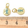 Rack Plating Brass Enamel Charms KK-K392-06G-3