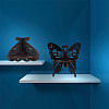 2Pcs 2 Styles Butterfly Shape Wood Candle Holder DJEW-DR0001-03-6