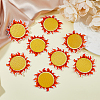 SUPERFINDINGS 8Pcs Sun Iron on Cloth Patches PATC-FH0001-07-5