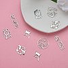 12Pcs 6 Styles 201 Stainless Steel Pendants STAS-SZ0002-21-2