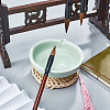 Porcelain Multifunctional Ink Dish with Brush Holder Patterned AJEW-WH0162-87-2