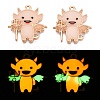 Halloween Theme Rack Plating Luminous Alloy Enamel Pendants ENAM-N056-233G-1