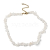 Natural Quartz Crystal Chips Beaded Necklace NJEW-FZ00004-01-1