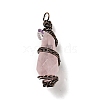 Natural Rose Quartz Pointed Big Pendants G-G860-03R-02-3