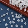 Transparent Frosted Acrylic Flower Beads X-PL554-4
