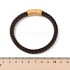 Ion Plating(IP) Braided Microfiber Leather Cord Bracelets for Men BJEW-Z081-14G-5