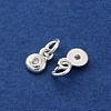 Brass Micro Pave Cubic Zirconia Charms KK-C071-11S-2