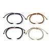 4Pcs 4 Colors Braided Nylon Cord Slider Bracelet Making AJEW-JB01235-1