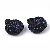 Handmade Polymer Clay Rhinestone Beads RB-T017-07-3