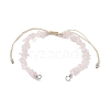 Natural Mixed Stone Chip Nylon Braided Beaded Bracelet Making AJEW-JB01296-2