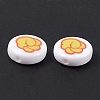 Opaque Printed Acrylic Beads SACR-F004-01A-6