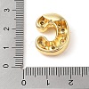 Brass Micro Pave Clear Cubic Zirconia Pendant KK-Z046-01G-C-3