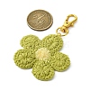 6Pcs 6 Colors Weave Flower Polyester Pendant Decorations HJEW-JM02889-3