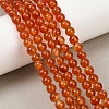 Natural Red Agate Beads Strands G-B171-B03-6mm-1