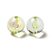 UV Plating Transparent Rainbow Iridescent Acrylic Beads TACR-A005-01G-3