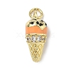 Brass Micro Pave Cubic Zirconia Pendants KK-H255-03G-04-1
