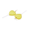 Transparent Heart-shape Lollipop Dangle Earrings for Women EJEW-Z015-05A-2