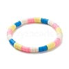 Handmade Polymer Clay Heishi Beads Stretch Bracelets Set BJEW-JB07445-9