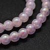 Electroplated Natural Rose Quartz Beads Strands G-K285-06-4mm-3