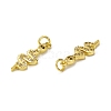 Brass Micro Pave Cubic Zirconia Pendants KK-E068-VB312-3