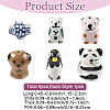 6Pcs 6 Styles Handmade Porcelain Beads PORC-YW0001-70-2