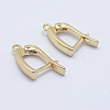 Brass Hoop Earring Findings with Latch Back Closure LS-KK-F728-06G-A-NF-1