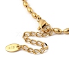201 Stainless Steel Rugby Beaded Chain Bracelets BJEW-G696-01B-G-3
