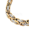 Ion Plating(IP) 304 Stainless Steel Byzantine Chain Bracelets for Men BJEW-B093-05GP-2