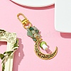 Hollow Moon Alloy Pendant Decoraiton HJEW-JM01394-01-3