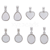 DICOSMETIC 8Pcs 4 Styles Natural Freshwater Shell Charms KK-DC0003-26-1