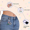 1Pc Gemstone Chip with 201 Stainless Steel Charm Keychains KEYC-CO0001-01C-4