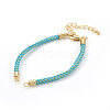 Adjustable Nylon Cord Bracelet Making MAK-F026-B03-G-1