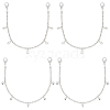 Gorgecraft 4Pcs 2 Style Alloy Rhinestone Shoe Chains DIY-GF0007-31-1