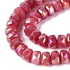 Electroplate Crackle Imitation Jade Glass Beads Strands EGLA-Q135-01A-C11-3