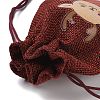 Christmas Theme Jute Cloth Storage Bags ABAG-F010-01A-01-4