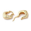 Rhombus Brass Thick Hoop Earrings EJEW-K247-13G-2