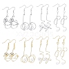   Wire Wrap Big Pendant Dangle Earring DIY Making Kit DIY-PH0006-17-6