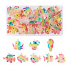 32pcs 8 style Ocean Theme Transparent Resin Pendants RESI-TA0001-46-1