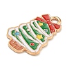 Christmas Theme Alloy Enamel Pendants ENAM-I060-01C-2