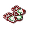 Printed Christmas Theme Acrylic Pendants OACR-L018-07A-2