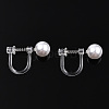 Resin Clip-on Earring Converter with ABS Plastic Imitation Pearl Beaded STAS-T064-02P-2
