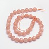 Natural Sunstone Beads Strands G-M262-10mm-06-2