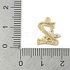 Brass Crystal Rhinestone Letter Links Connector Charms KK-S395-06G-Z-3