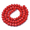 Opaque Solid Color Glass Beads Strands X-EGLA-A034-P8mm-D22-3