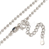 Brass Ball Chain Necklaces for Women NJEW-U011-07P-2