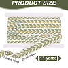 10.5~11 Yards Polyester Embroidery Leaf Ribbons OCOR-GO0001-10-2