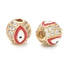Brass Micro Pave Cubic Zirconia Charms ZIRC-A019-16G-A04-2