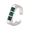 Brass Micro Pave Cubic Zirconia Cuff Open Rings for Women RJEW-L343-02P-02-4