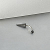 Cone 304 Stainless Steel Eyebrow Curved Barbell Rings with Spikes End WG9938B-08-1