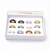 Natural Agate Rings RJEW-S042-04-B-1